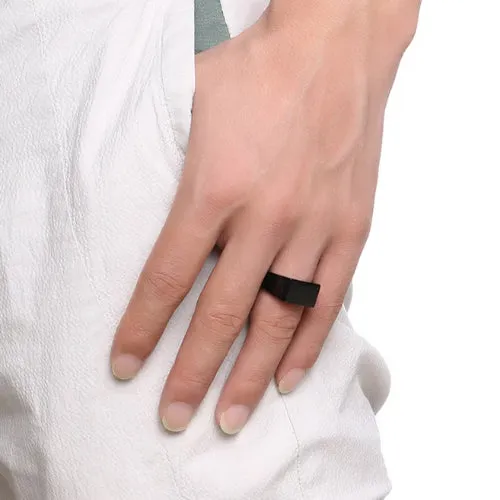 Classy Men Black Pinky Signet Ring