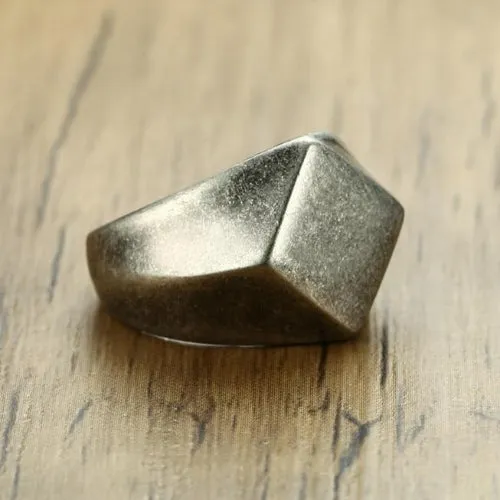 Classy Men Minimalist Signet Ring