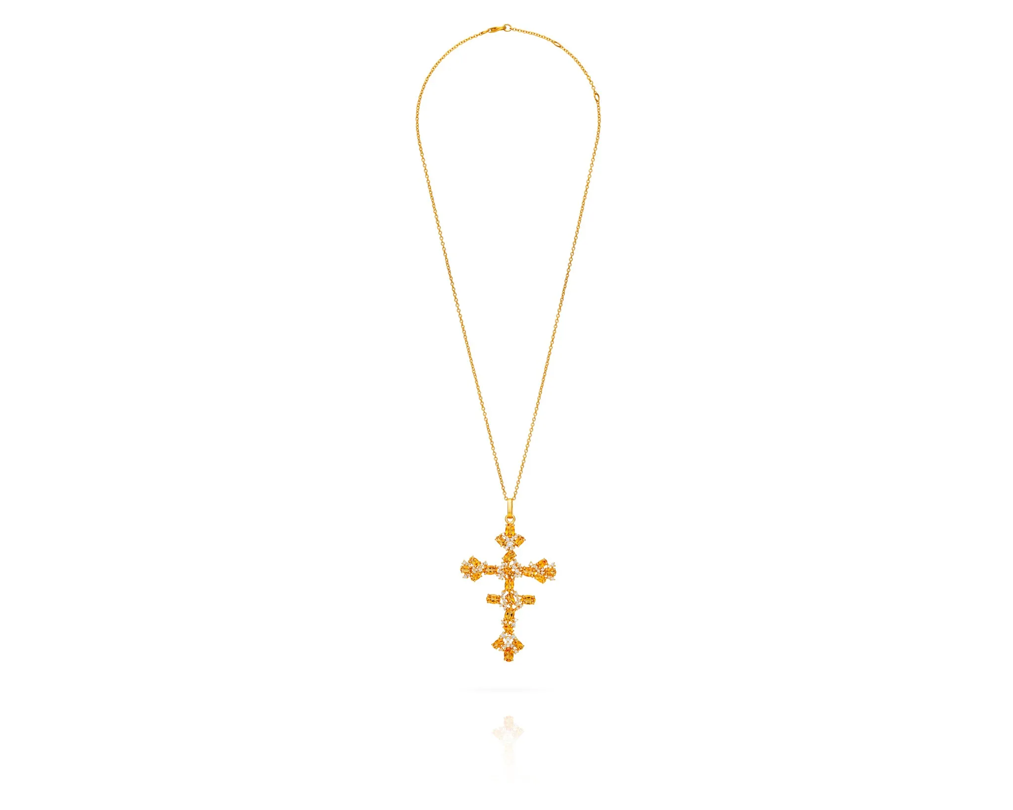 Cross of Lorraine Necklace | Citrine