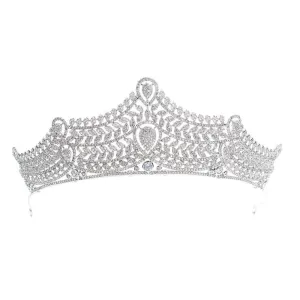 Cubic zirconia wedding bridal tiara diadem hair jewelry CH10122