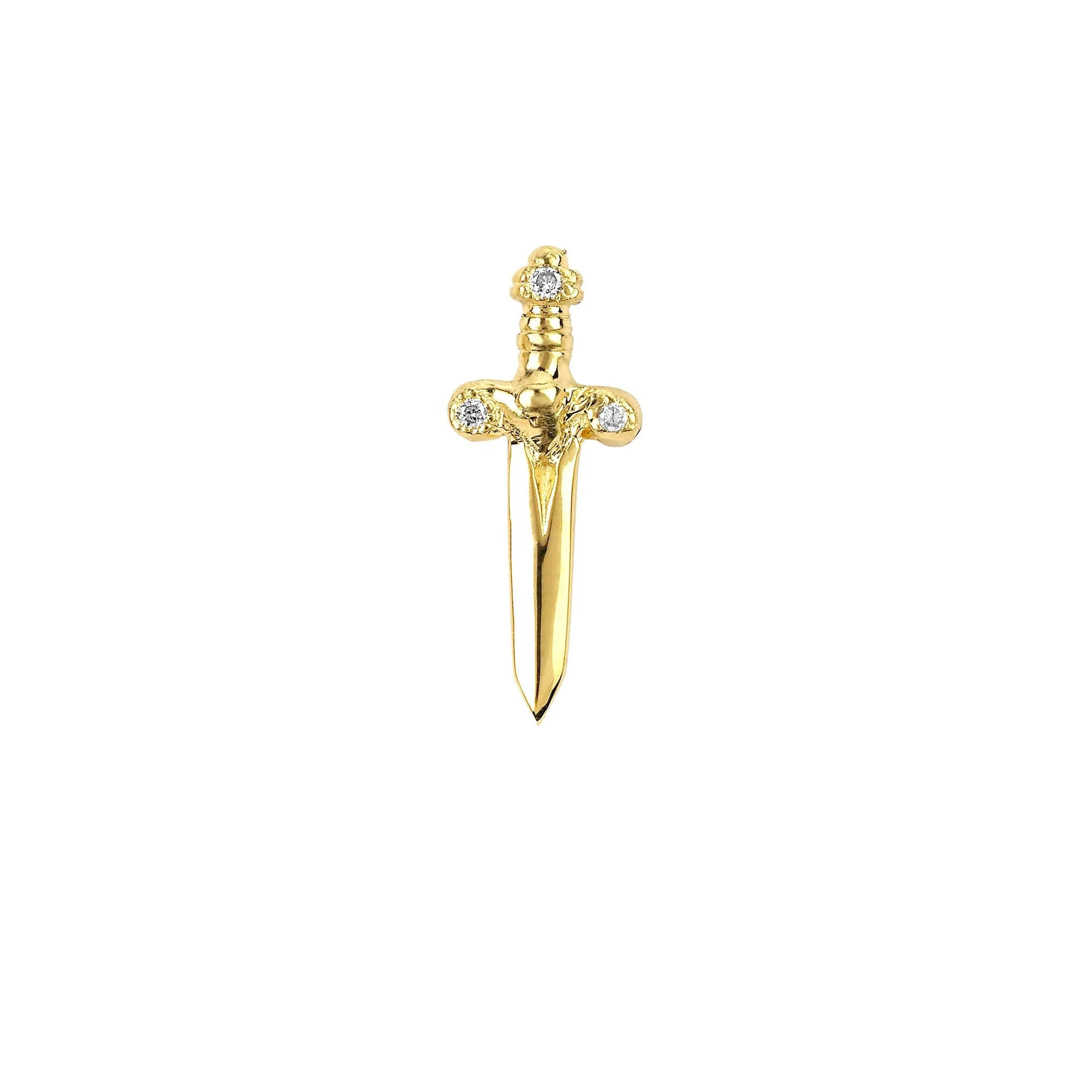 Dagger Studs with Diamonds