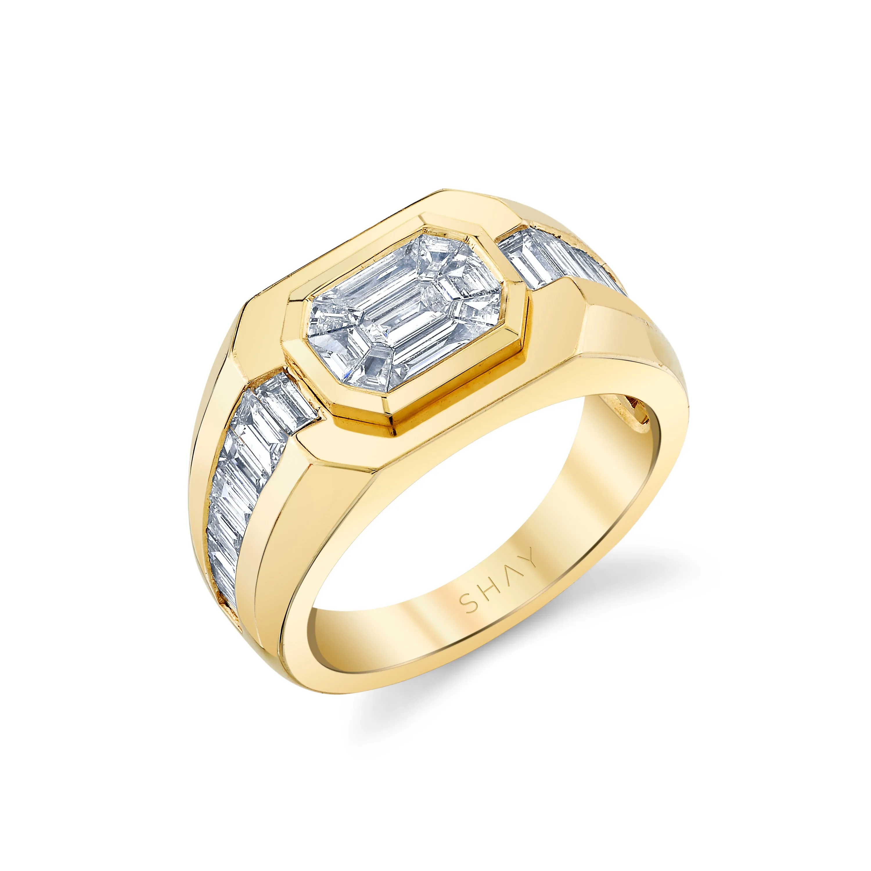 DIAMOND ILLUSION SIGNET PINKY RING