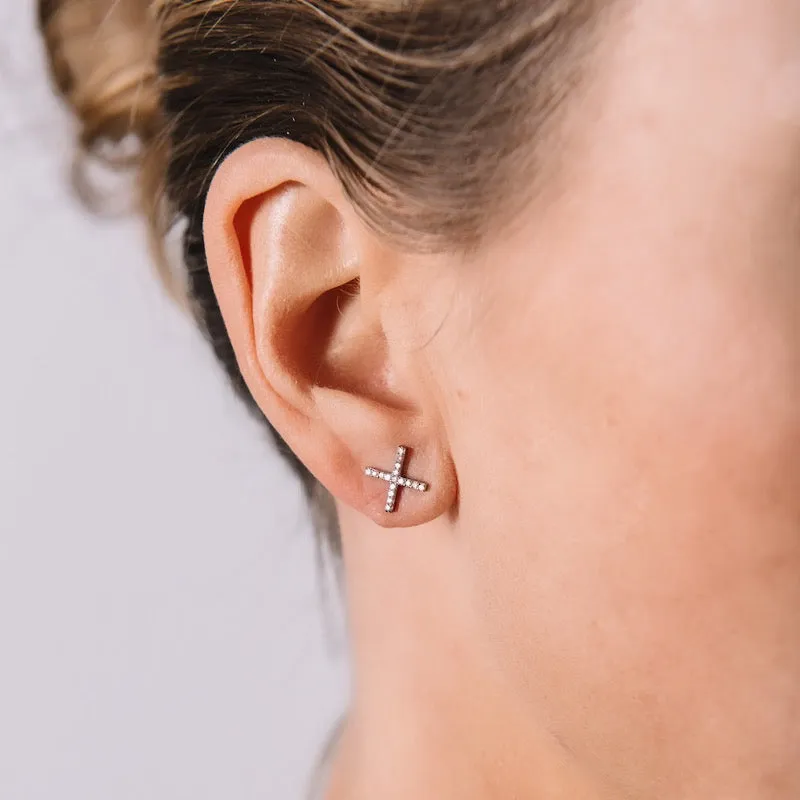 Diamond Pavé X Earrings