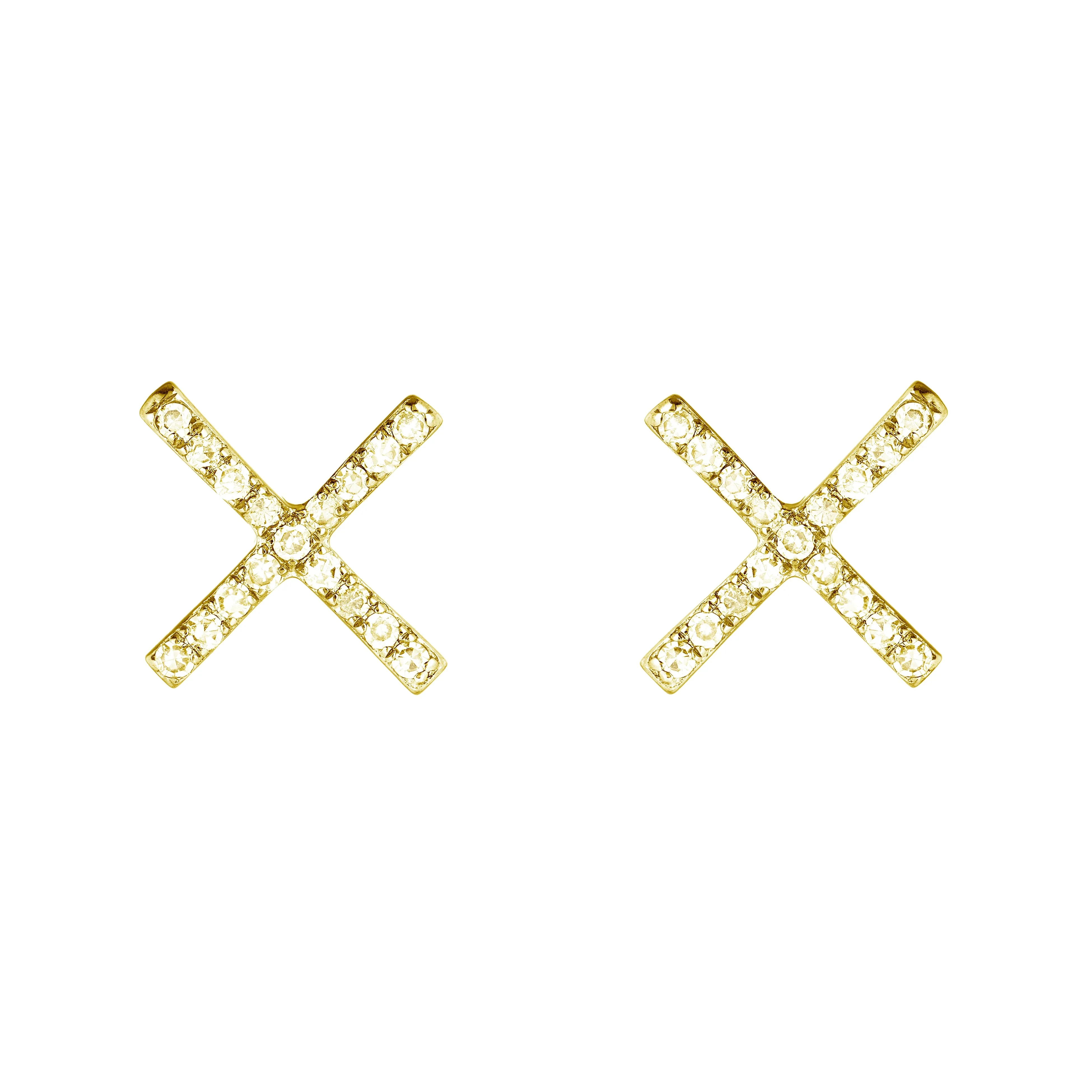 Diamond Pavé X Earrings