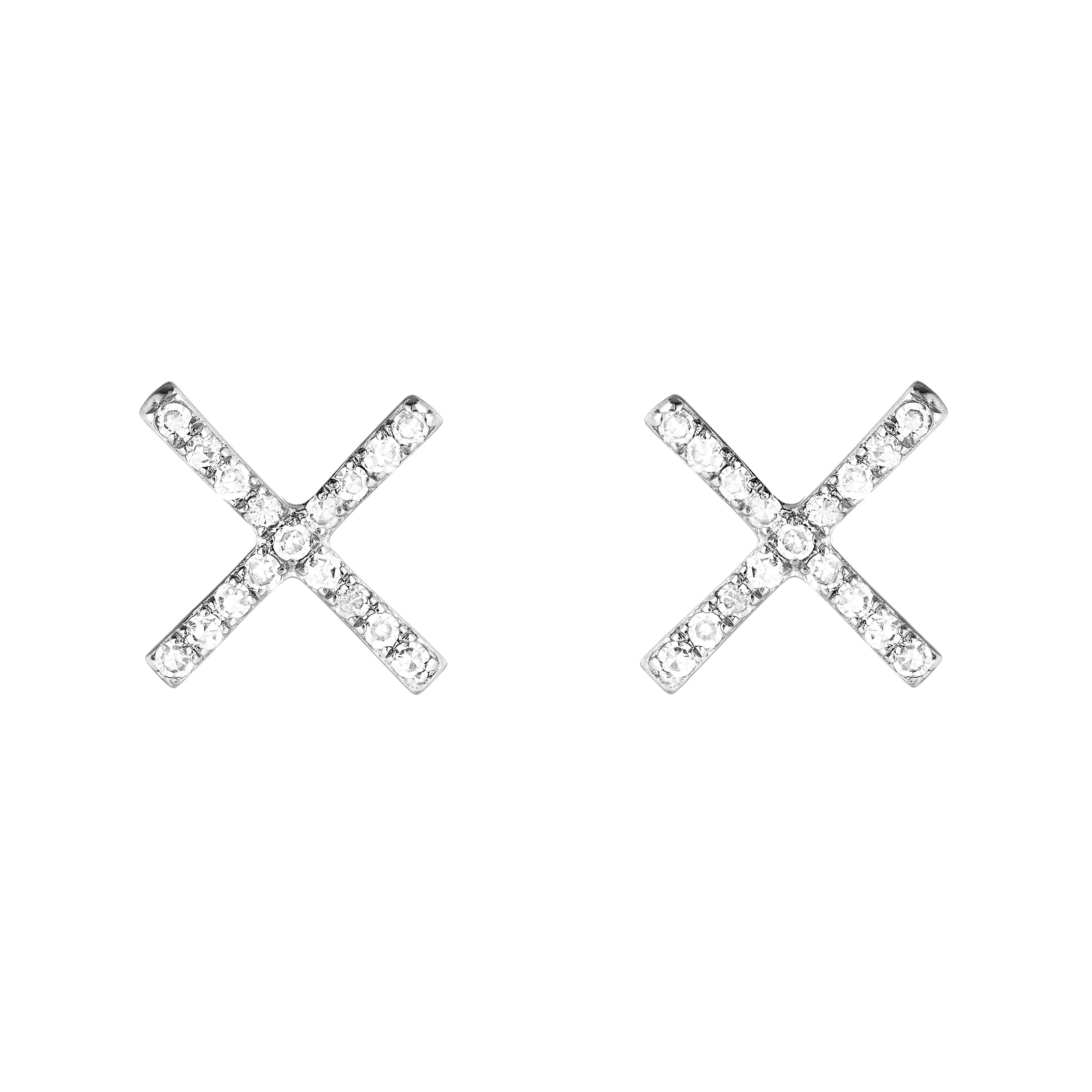 Diamond Pavé X Earrings