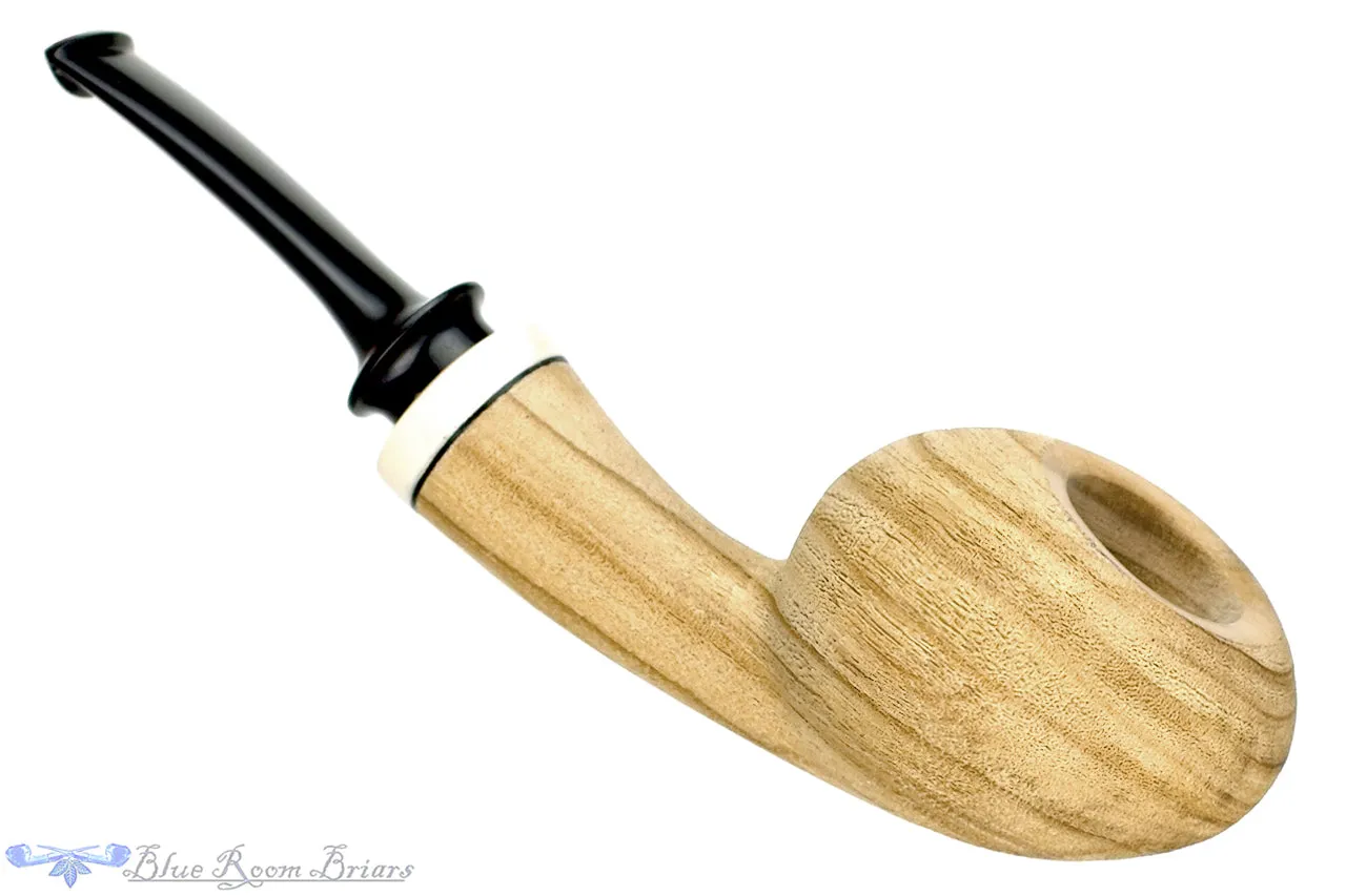 Dirk Heinemann Pipe Sandblast Olive Wood Tomato with Ivorite