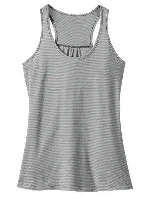 District DM421 Ladies Mini Stripe Gathered Racerback Tank