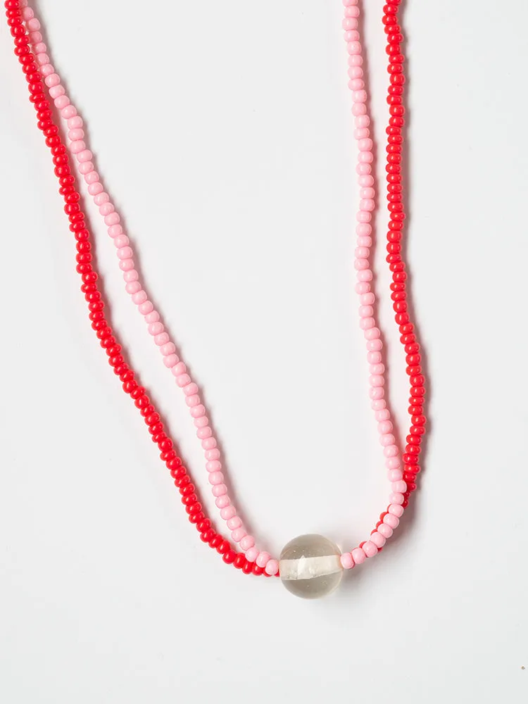 Dolly Beaded Necklace - Cherry