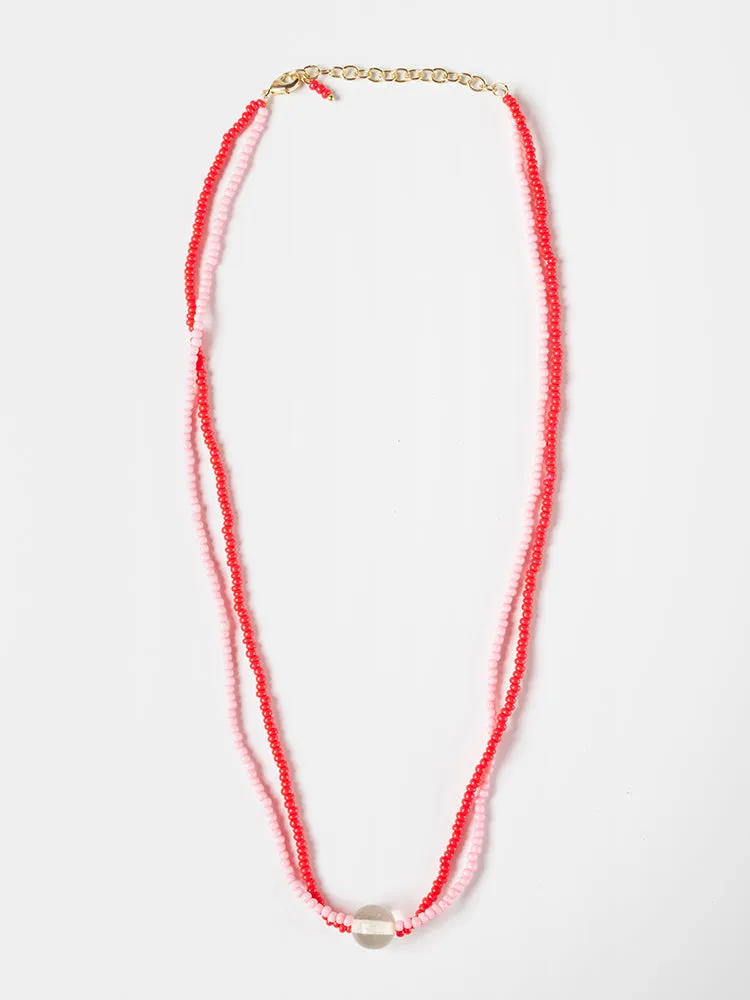 Dolly Beaded Necklace - Cherry