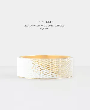 EDEN   ELIE Everyday Wide Gold Bangle - light oyster