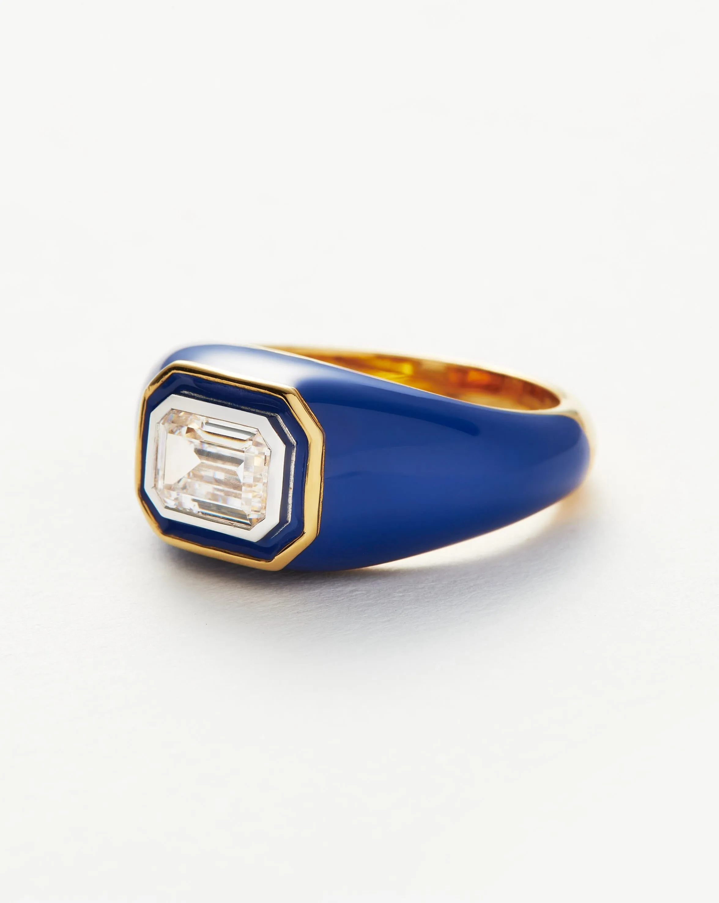 Enamel & Stone Dome Statement Ring