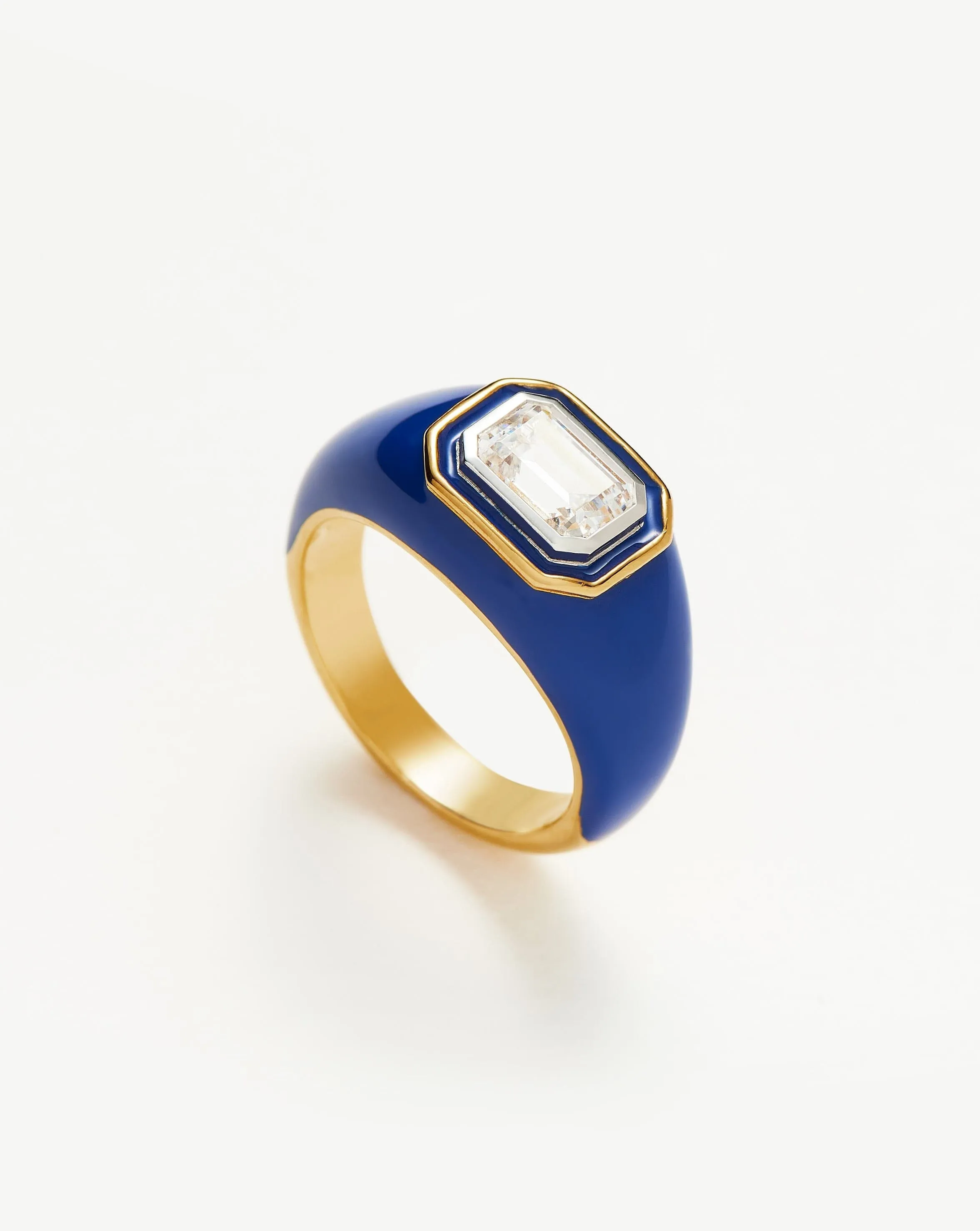 Enamel & Stone Dome Statement Ring