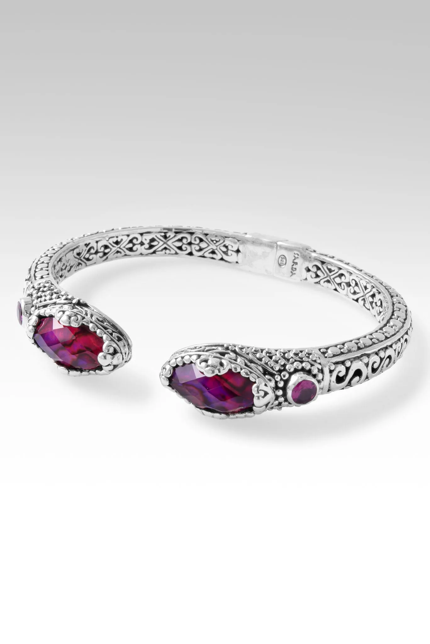 Extend Kindness Tip-to-Tip Bracelet™ in Pink Purple Abalone & Quartz Triplet