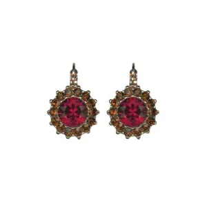 Extra Luxurious Rosette Leverback Earrings in "Bonfire" *Custom*