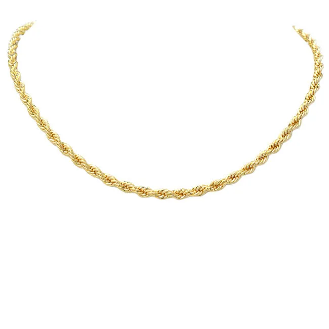 Gold Filled Rope Chain Necklace