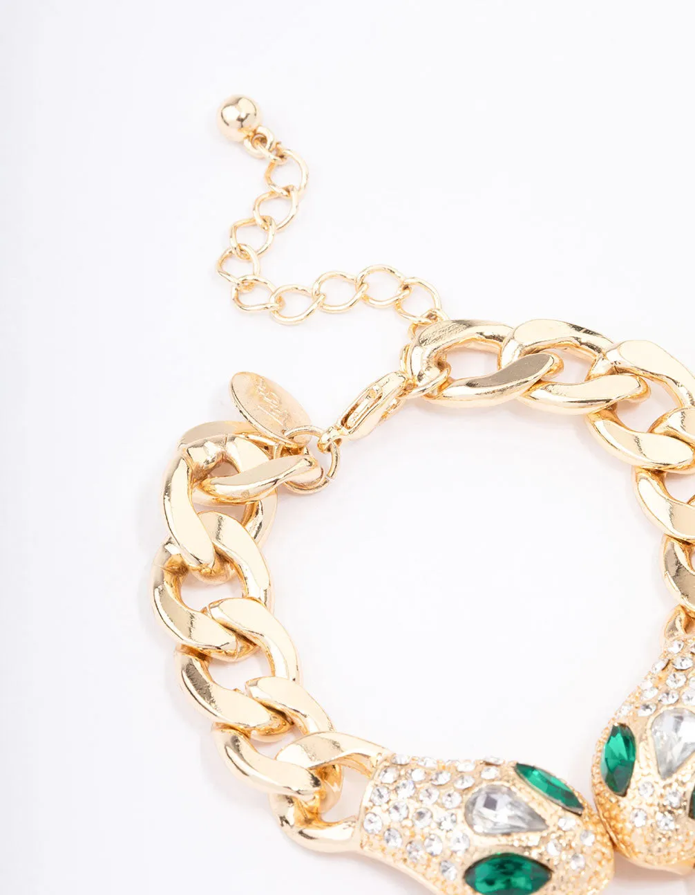 Gold Snake Multi Diamante Bracelet