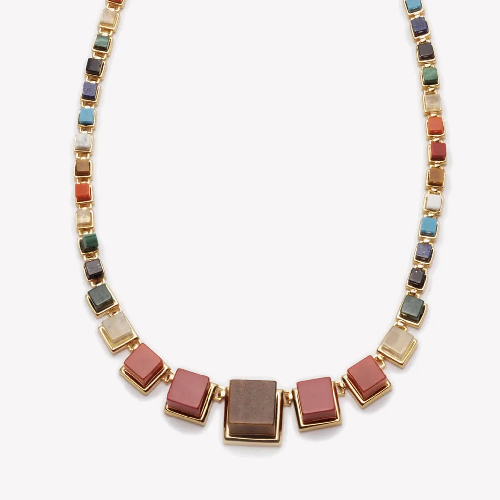 GRADUATED CUBE NECKLACE - PRISM