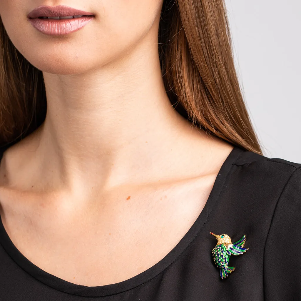 Green Hummingbird Pin