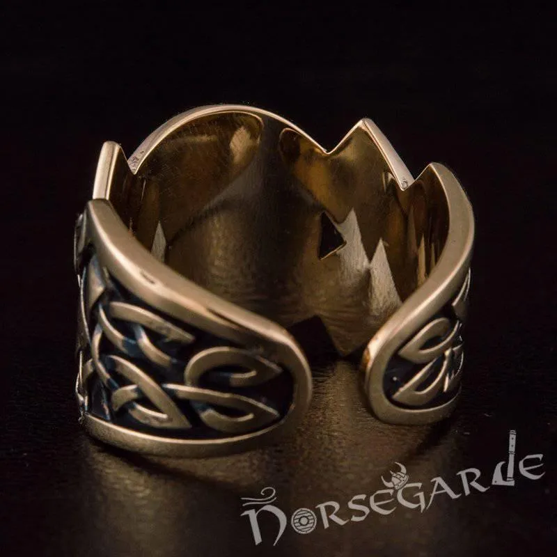 Handcrafted Knot Ornament Helm of Awe Band - Bronze