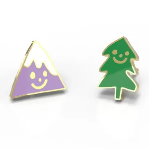 Happy Mountain   Tree Earrings