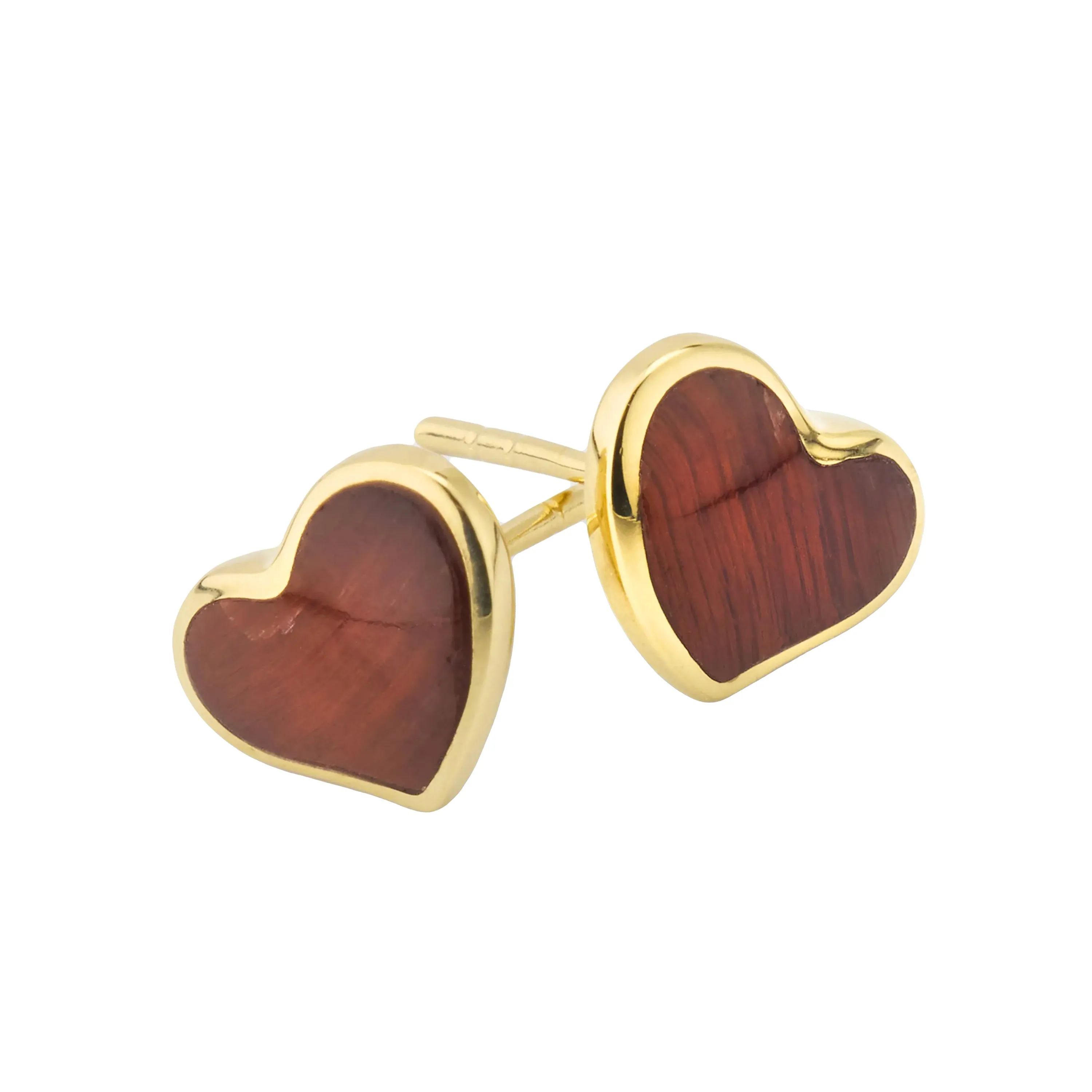 Heart Stud 18k Gold Vermeil Sterling Earrings