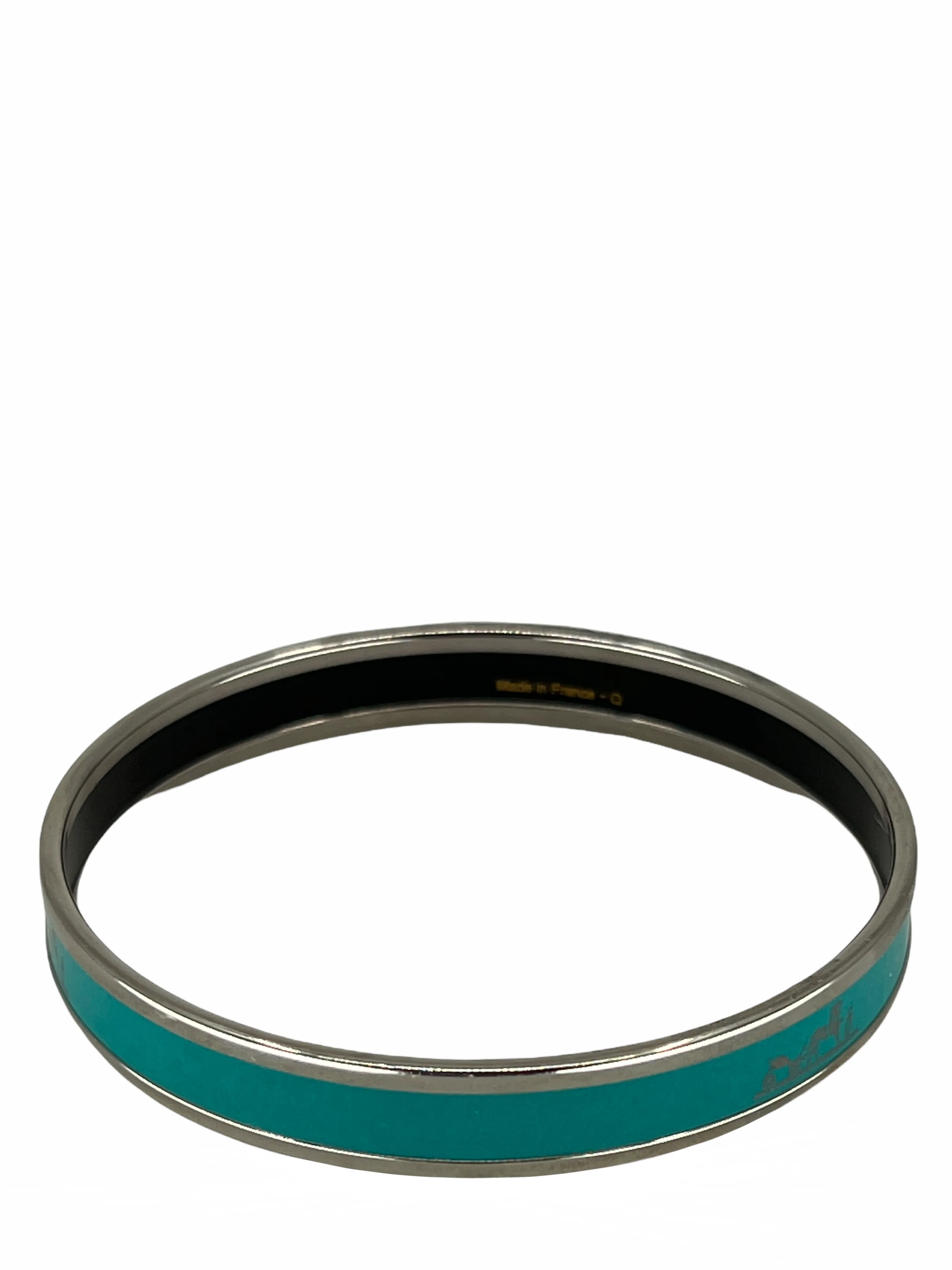 Hermes Printed Enamel Caleche Narrow Bracelet 65