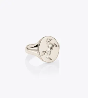 Howlet Steed Signet 9ct Yellow Gold