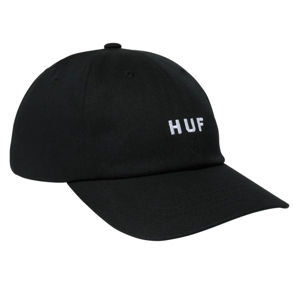 HUF SET OG CV 6 PANEL HAT BLACK