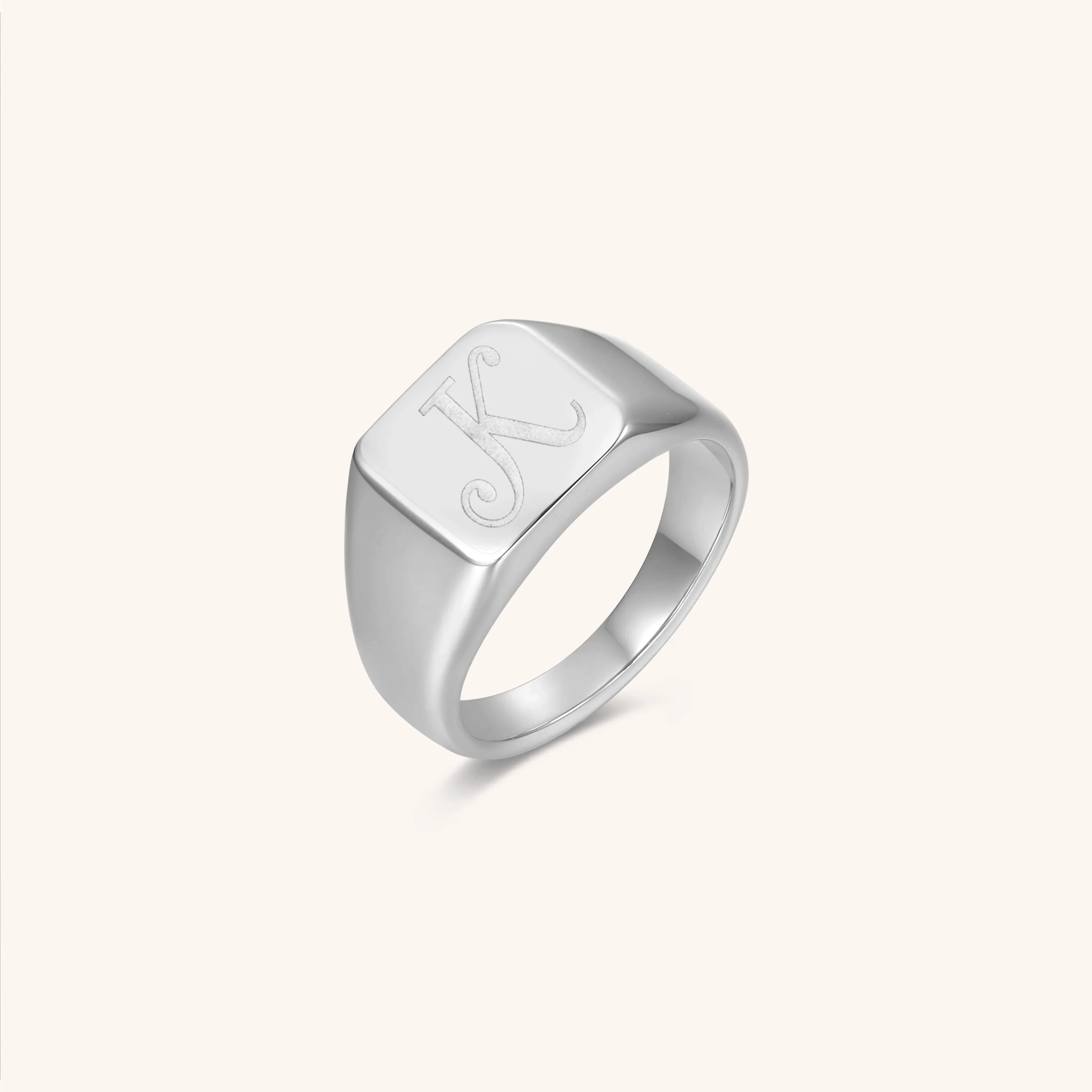 Initial Signet Ring - K