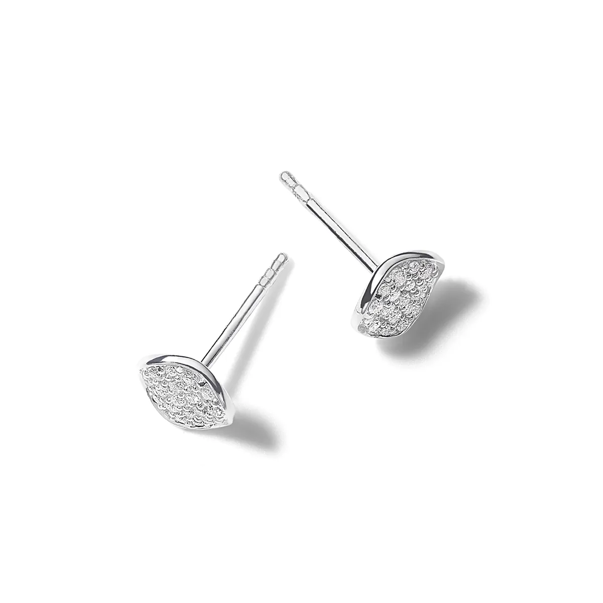 Ippolita Sterling Silver Stardust Mini Flower Disc Stud Earrings with Diamonds