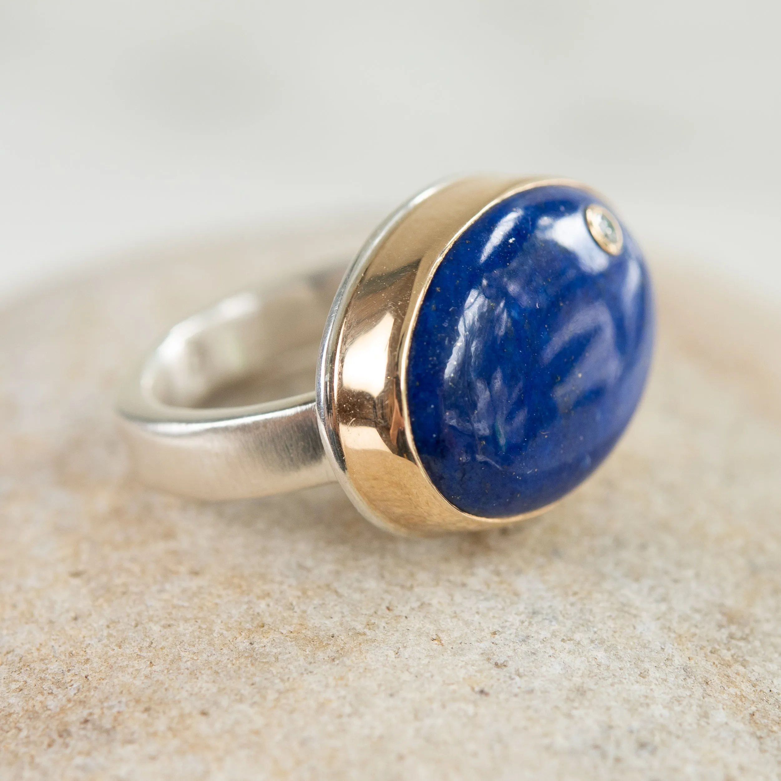 Jamie Joseph Lapis Ring w/Diamond