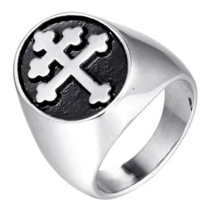 Knights Templar Commandery Ring - Cross Signet Silver