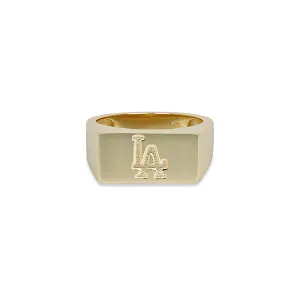 LA DODGERS SQUARE SIGNET RING