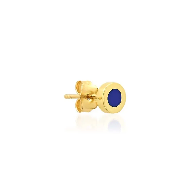 Lapis Inlay Circle Studs