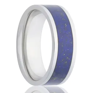 Lapis Inlay Cobalt Men's Ring - Size 10