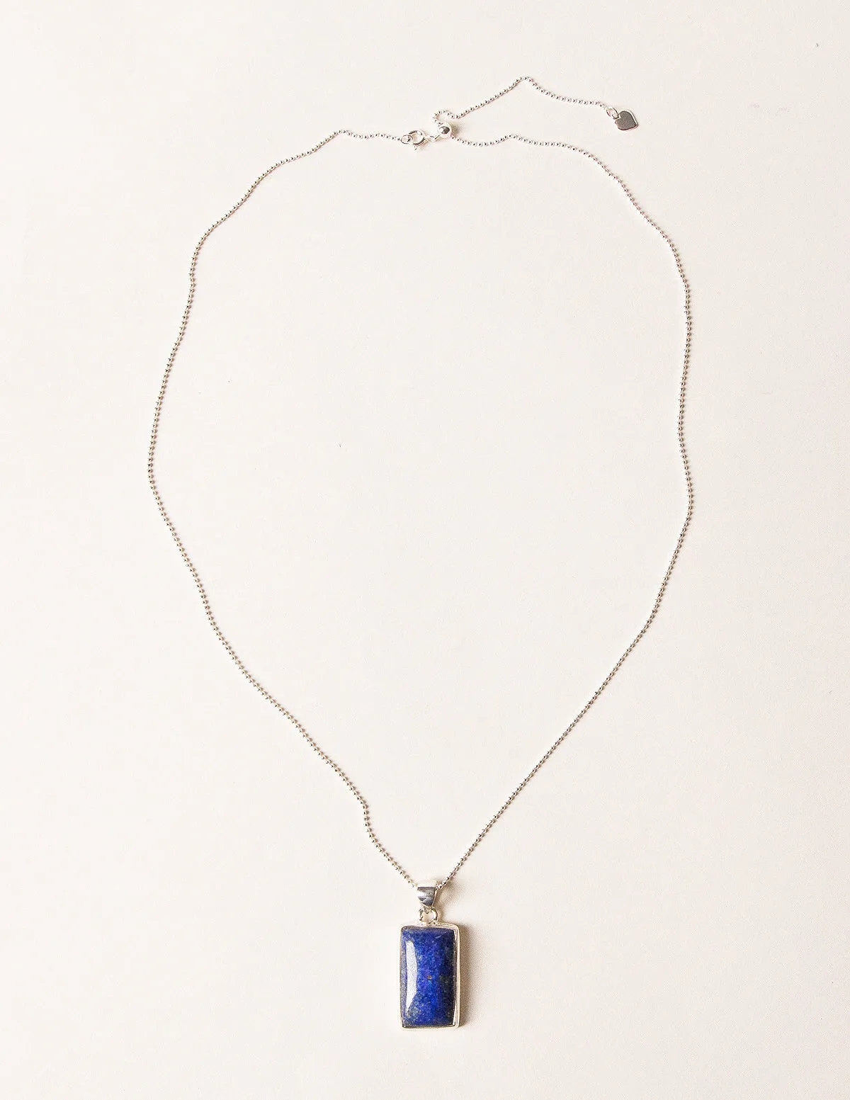 Lapis Lazuli Square Pendant Necklace