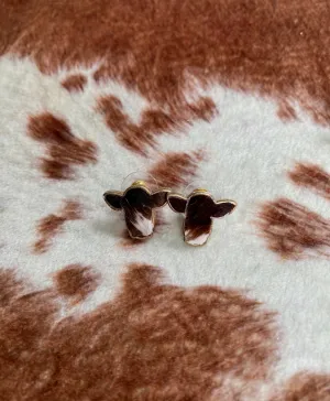 Leather Cow Head Studs