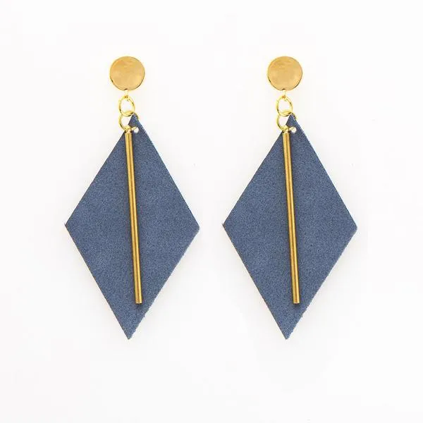 Leather Diamond Earrings