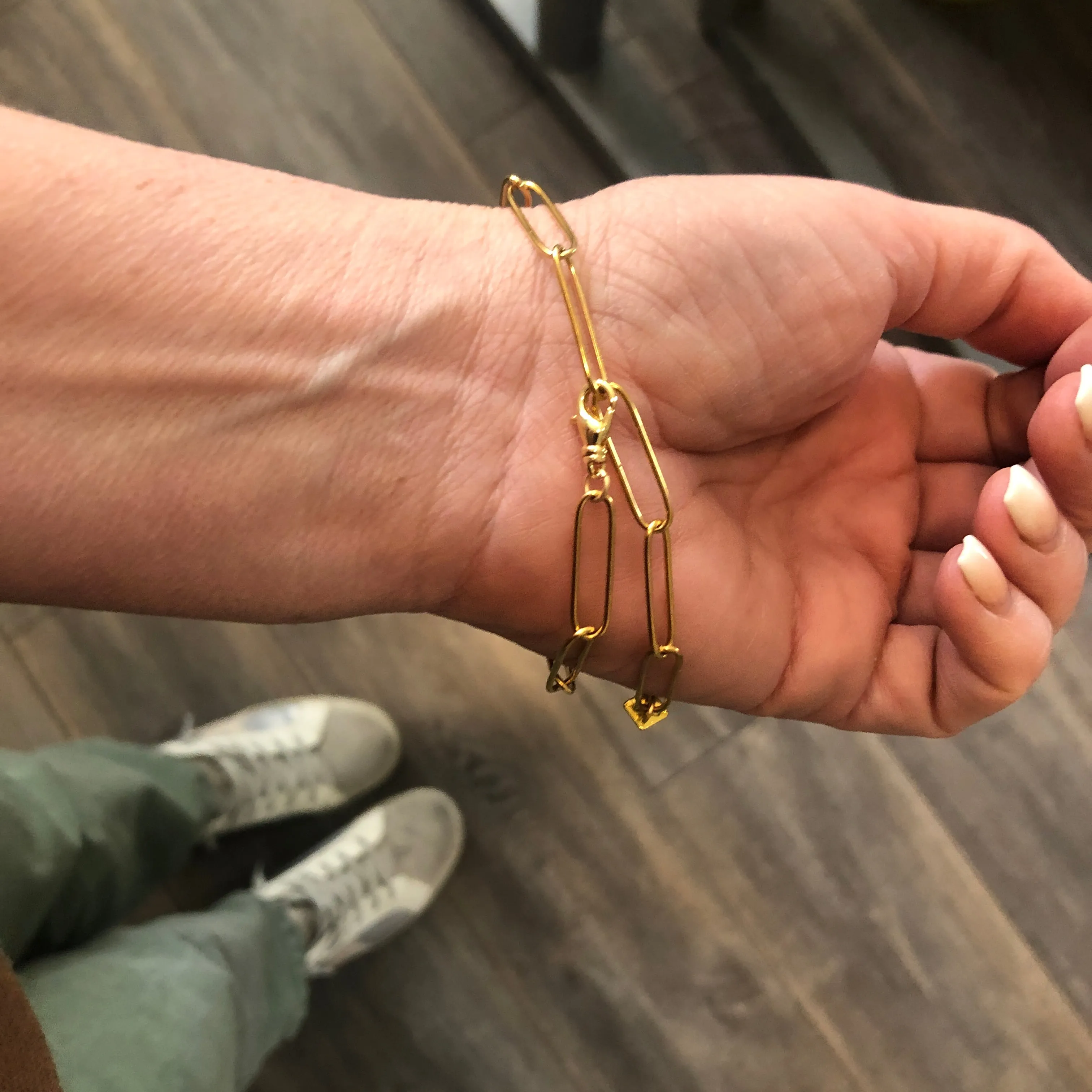 Like Real Paperclip Chain Bracelet