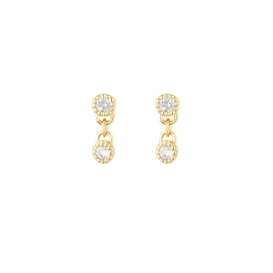 Linda Tahija Meteor White Topaz Stud Earrings, Gold