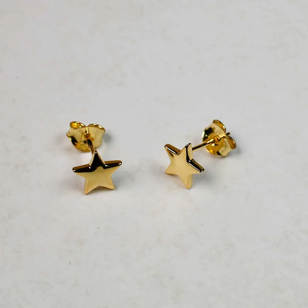 Little Star Stud Earrings - Yellow Gold Vermeil