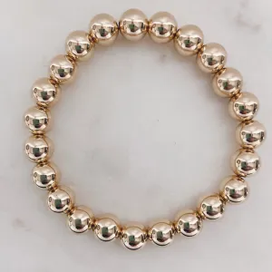 MAC & RY JEWELRY - 14k GOLD FILLED BEADED BRACELET - 8mm