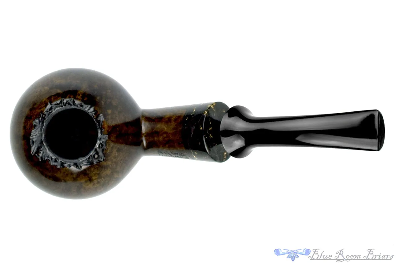 Marinko Neralić Pipe Bent Tomato with Carbon Fiber, Gold Flake, and Plateau