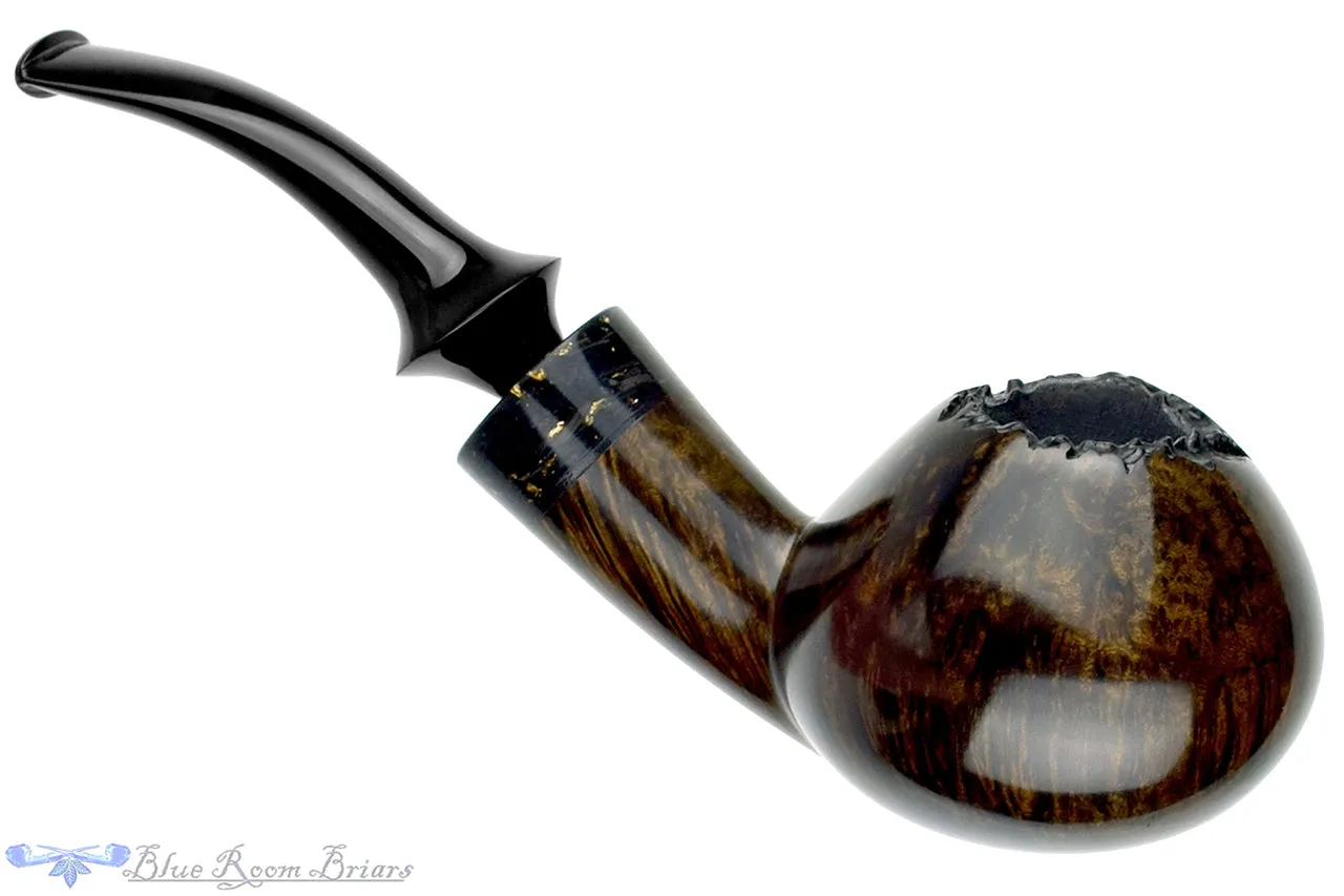 Marinko Neralić Pipe Bent Tomato with Carbon Fiber, Gold Flake, and Plateau