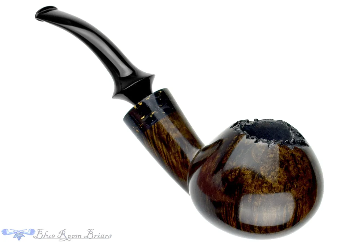 Marinko Neralić Pipe Bent Tomato with Carbon Fiber, Gold Flake, and Plateau