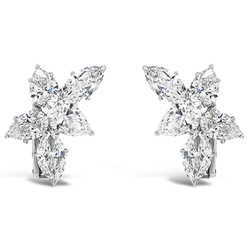 Marquise & Pear Shaped Diamond Earrings