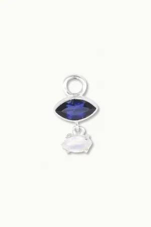 Mila Sapphire & Moonstone Silver Charm