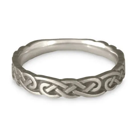 Narrow Borderless Infinity Wedding Ring in Palladium