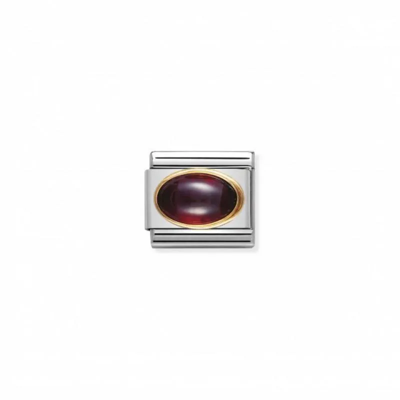 Nomination Composable Link Garnet Stone, 18K Gold