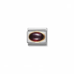 Nomination Composable Link Garnet Stone, 18K Gold